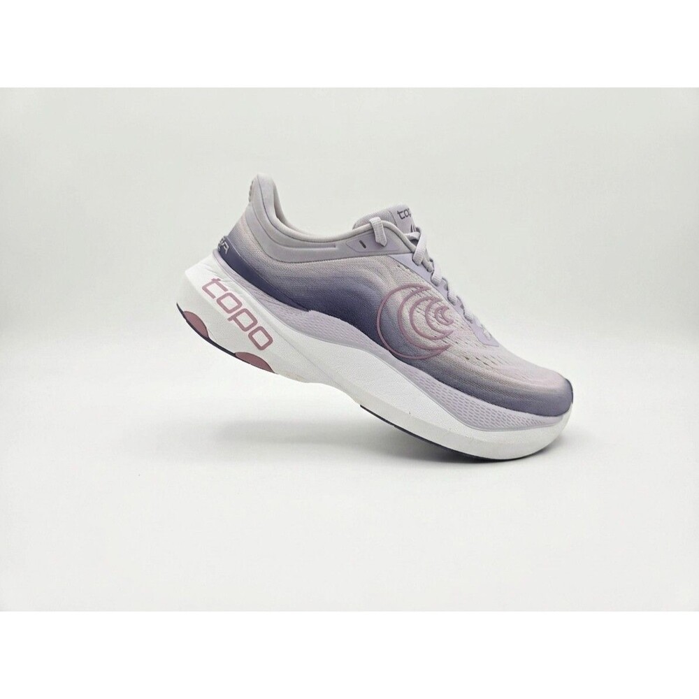 Topo Athletic Aura Shoes Womens 8 Purple White Road Running Gym 5MM Drop Sneaker